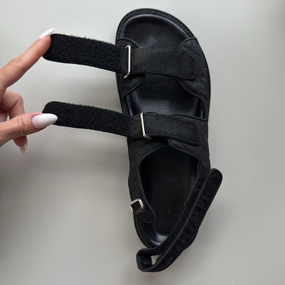 Chanel Quilted Dad Sandals, Black, Size 39.5 - Picture 11 of 17